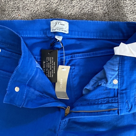 J Crew Lookout High Rise Skinny Crop Blue - Picture 3 of 5